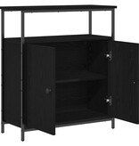 VidaXL Dressoir Zwart eiken 70 x 30 x 80 cm Bewerkt hout