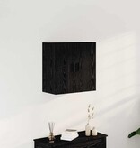 VidaXL Wandkast Zwart eiken 60 x 31 x 60 cm Bewerkt hout