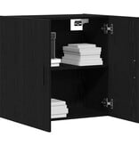 VidaXL Wandkast Zwart eiken 60 x 31 x 60 cm Bewerkt hout
