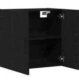 VidaXL Wandkast Zwart eiken 60 x 31 x 60 cm Bewerkt hout