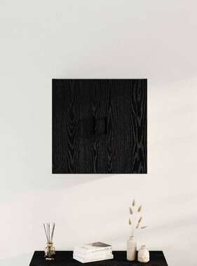 VidaXL Wandkast Zwart eiken 60 x 31 x 60 cm Bewerkt hout