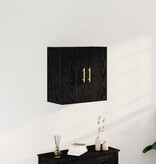VidaXL Wandkast Zwart eiken 60 x 31 x 70 cm Bewerkt hout
