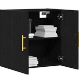 VidaXL Wandkast Zwart eiken 60 x 31 x 70 cm Bewerkt hout