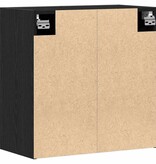 VidaXL Wandkast Zwart eiken 60 x 31 x 70 cm Bewerkt hout