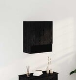 VidaXL Wandkast Zwart eiken 60 x 31 x 70 cm Bewerkt hout