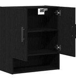 VidaXL Wandkast Zwart eiken 60 x 31 x 70 cm Bewerkt hout
