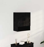 VidaXL Wandkast Zwart eiken 60 x 31 x 70 cm Bewerkt hout