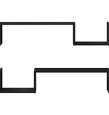 VidaXL Wandplank 2 pcs Zwart eiken 100 x 15 x 20 cm Bewerkt hout