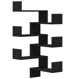 VidaXL Wandhoekplank 2 pcs Zwart eiken 40 x 40 x 49,5 cm Bewerkt hout