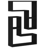 VidaXL Wandplanken 2 pcs Zwart eiken 50 x 15 x 85 cm Bewerkt hout