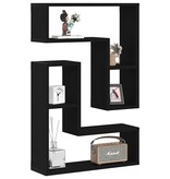 VidaXL Wandplanken 2 pcs Zwart eiken 50 x 15 x 85 cm Bewerkt hout