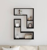 VidaXL Wandplanken 2 pcs Zwart eiken 50 x 15 x 85 cm Bewerkt hout