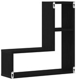 VidaXL Wandplanken 2 pcs Zwart eiken 50 x 15 x 85 cm Bewerkt hout