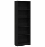 VidaXL Boekenkast Zwart eiken 60 x 24 x 176 cm Bewerkt hout