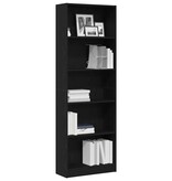 VidaXL Boekenkast Zwart eiken 60 x 24 x 176 cm Bewerkt hout