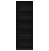 VidaXL Boekenkast Zwart eiken 60 x 24 x 176 cm Bewerkt hout
