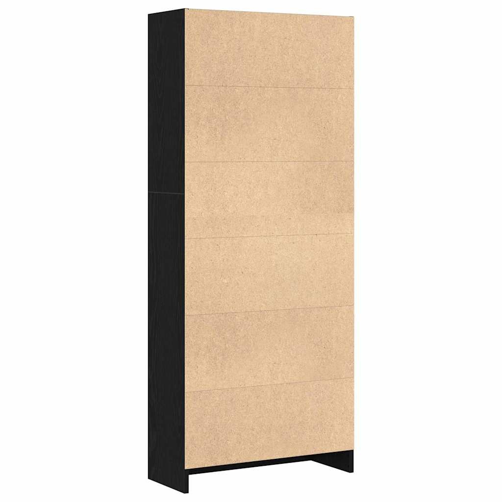 VidaXL Boekenkast Zwart eiken 60 x 24 x 143 cm Bewerkt hout