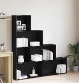 VidaXL Boekenkast Zwart Eiken 155 x 24 x 160 cm Bewerkt hout