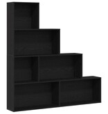 VidaXL Boekenkast Zwart Eiken 155 x 24 x 160 cm Bewerkt hout