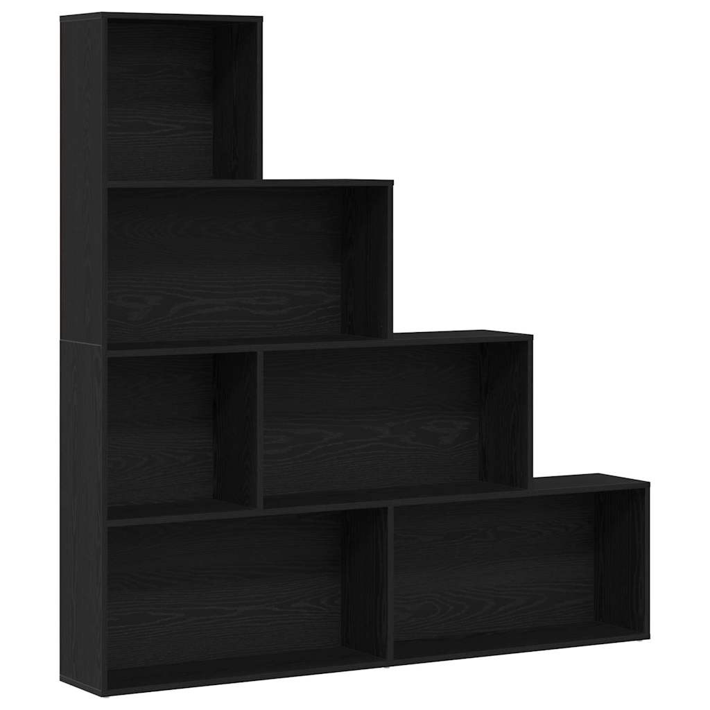 VidaXL Boekenkast Zwart Eiken 155 x 24 x 160 cm Bewerkt hout