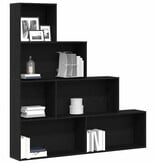 VidaXL Boekenkast Zwart Eiken 155 x 24 x 160 cm Bewerkt hout