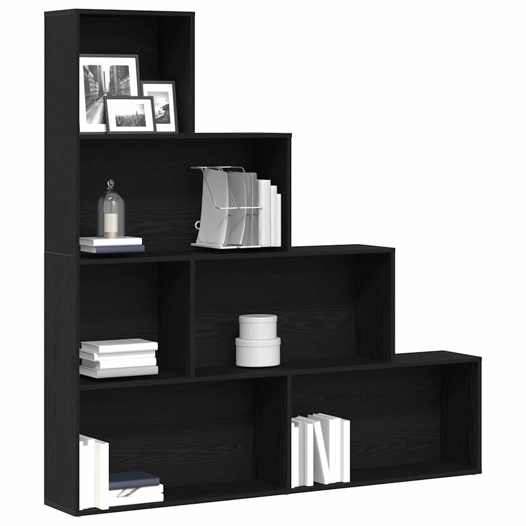 VidaXL Boekenkast Zwart Eiken 155 x 24 x 160 cm Bewerkt hout