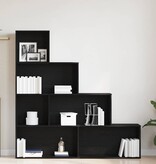 VidaXL Boekenkast Zwart Eiken 155 x 24 x 160 cm Bewerkt hout