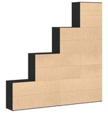 VidaXL Boekenkast Zwart Eiken 155 x 24 x 160 cm Bewerkt hout