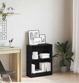VidaXL Boekenkast Zwart 60 x 24 x 76 cm Bewerkt hout