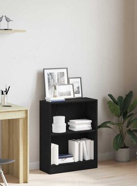 VidaXL Boekenkast Zwart 60 x 24 x 76 cm Bewerkt hout