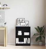 VidaXL Boekenkast Zwart 60 x 24 x 76 cm Bewerkt hout
