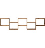 VidaXL Wandschap kubus 5 vakken bewerkt hout oud houtkleurig