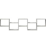 VidaXL Wandschap kubus 5 vakken bewerkt hout betongrijs