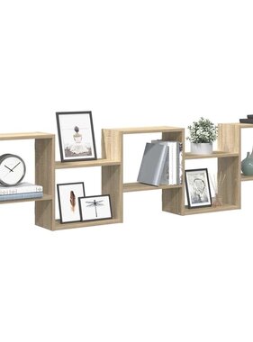 VidaXL Wandschap kubus 5 vakken bewerkt hout sonoma eikenkleurig