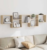 VidaXL Wandschap kubus 5 vakken bewerkt hout sonoma eikenkleurig