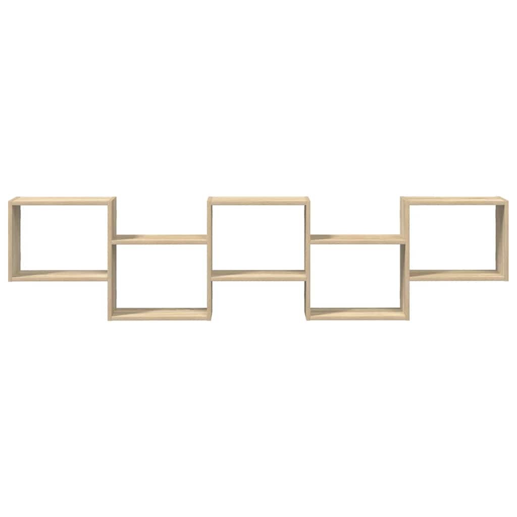 VidaXL Wandschap kubus 5 vakken bewerkt hout sonoma eikenkleurig