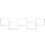 VidaXL Wandschap kubus 5 vakken bewerkt hout wit