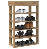 VidaXL Schoenenrek 60x30x98 cm bewerkt hout artisanaal eikenkleur