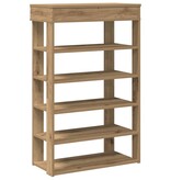 VidaXL Schoenenrek 60x30x98 cm bewerkt hout artisanaal eikenkleur