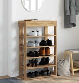 VidaXL Schoenenrek 60x30x98 cm bewerkt hout artisanaal eikenkleur