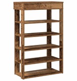 VidaXL Schoenenrek 60x30x98 cm bewerkt hout oud houtkleurig