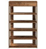 VidaXL Schoenenrek 60x30x98 cm bewerkt hout oud houtkleurig