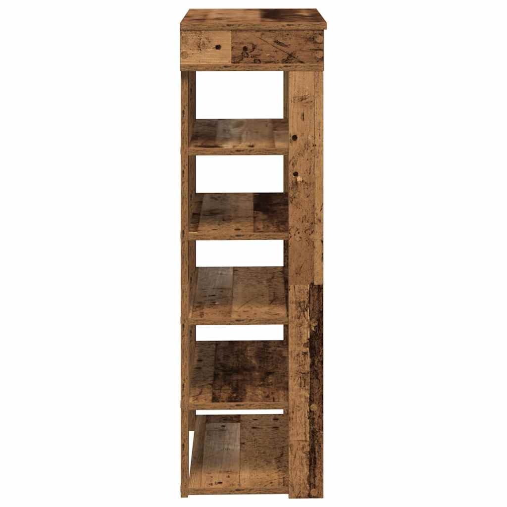 VidaXL Schoenenrek 60x30x98 cm bewerkt hout oud houtkleurig