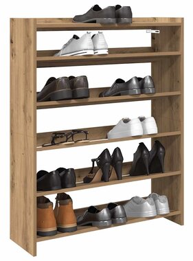 VidaXL Schoenenrek 80x25x100 cm bewerkt hout artisanaal eikenkleur