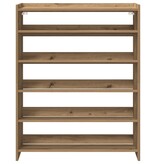 VidaXL Schoenenrek 80x25x100 cm bewerkt hout artisanaal eikenkleur