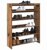 VidaXL Schoenenrek 80x25x100 cm bewerkt hout oud houtkleurig
