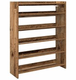 VidaXL Schoenenrek 80x25x100 cm bewerkt hout oud houtkleurig