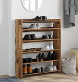 VidaXL Schoenenrek 80x25x100 cm bewerkt hout oud houtkleurig