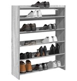 VidaXL Schoenenrek 80x25x100 cm bewerkt hout grijs sonoma eikenkleurig