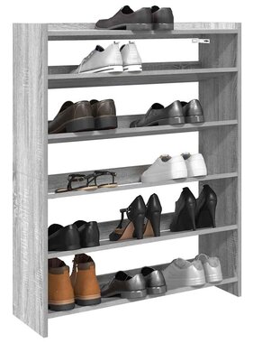 VidaXL Schoenenrek 80x25x100 cm bewerkt hout grijs sonoma eikenkleurig